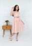 Girls Pink Pockets Buttoned Plain Dress