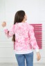 Kız Çocuk Pembe Batik Desen Sweatshirt