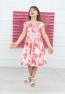 Jacquard-Kleid mit Rosenmuster