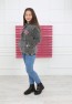 Kız Çocuk Antrasit Peluş Sweatshirt