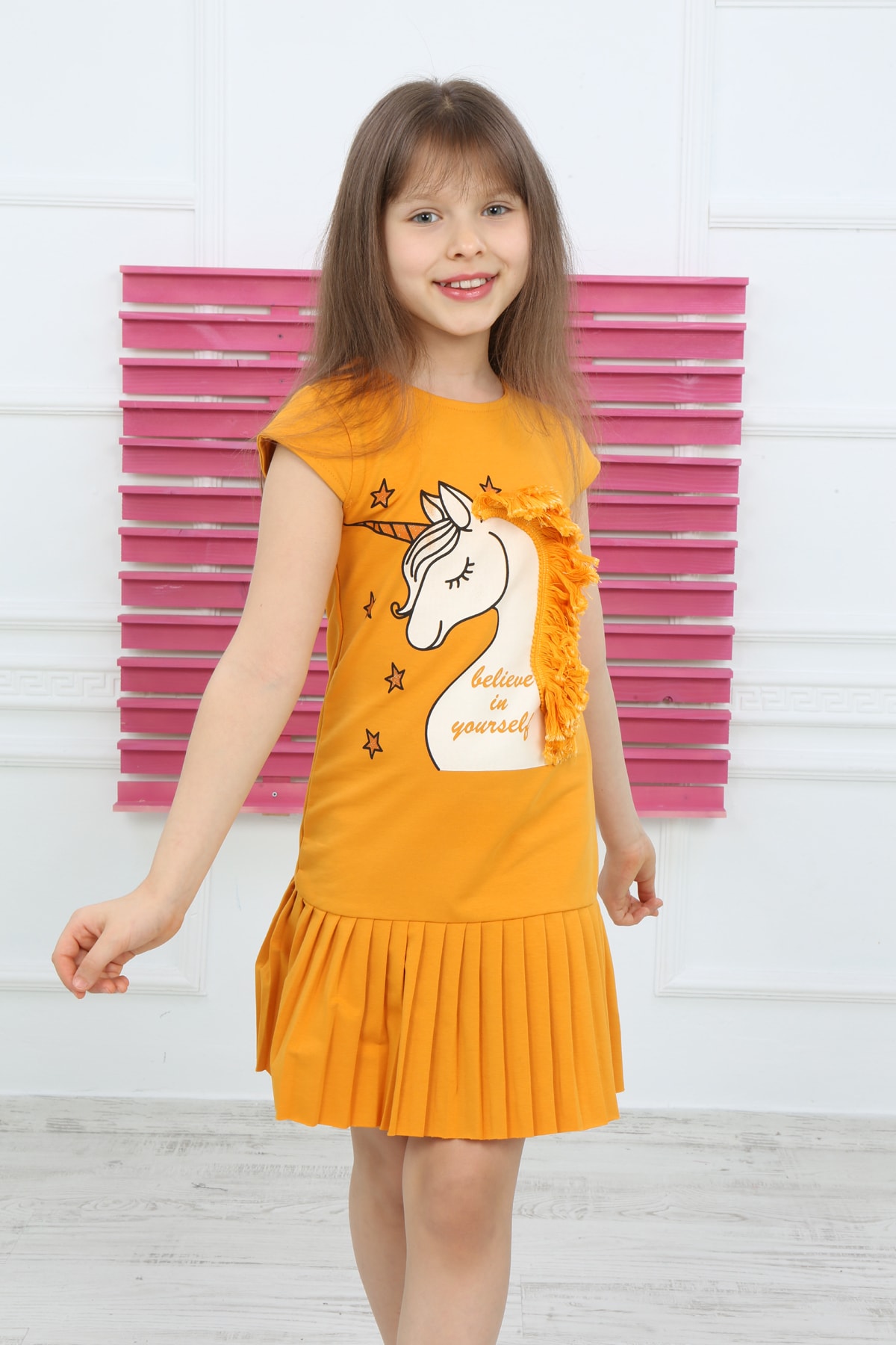 Plisseekleid mit Unicol-Rock