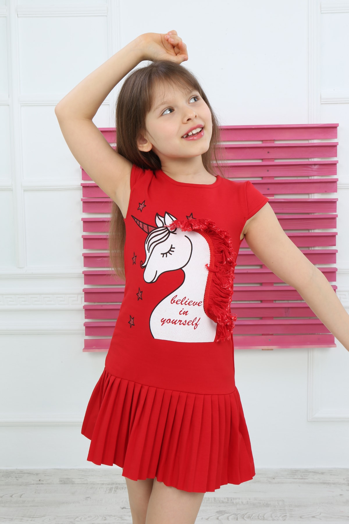 Plisseekleid mit Unicol-Rock