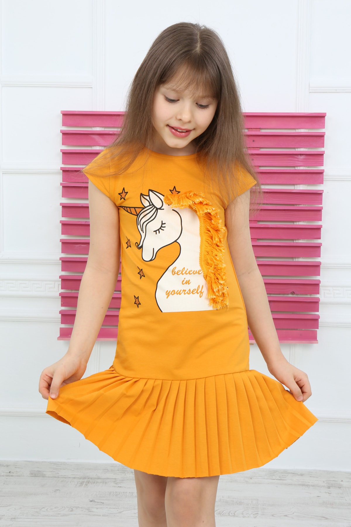 Plisseekleid mit Unicol-Rock