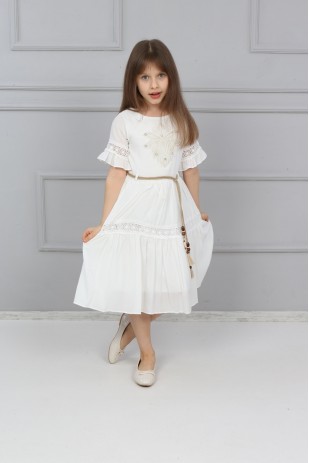 Mädchenrock-Spitzenkleid