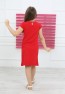 Rotes, bedrucktes Unicol-Kleid für Mädchen