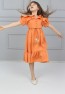 Kleid mit Seilgürtel, Vorder- und Manschettenknöpfen