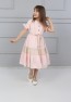 Girls Pink Full-length Buttoned Dress