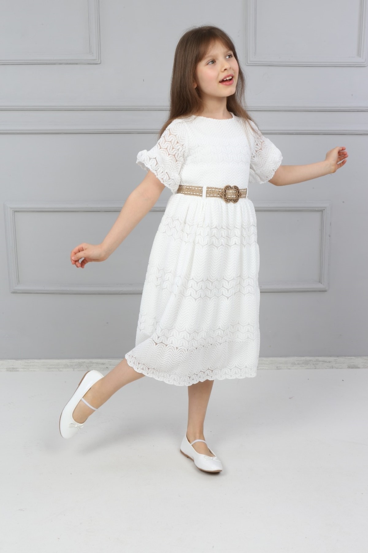 Belted Lace Dress