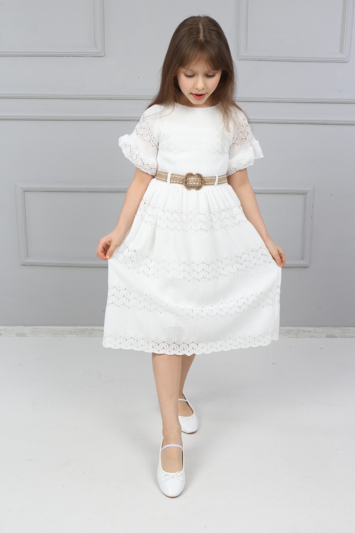 Belted Lace Dress