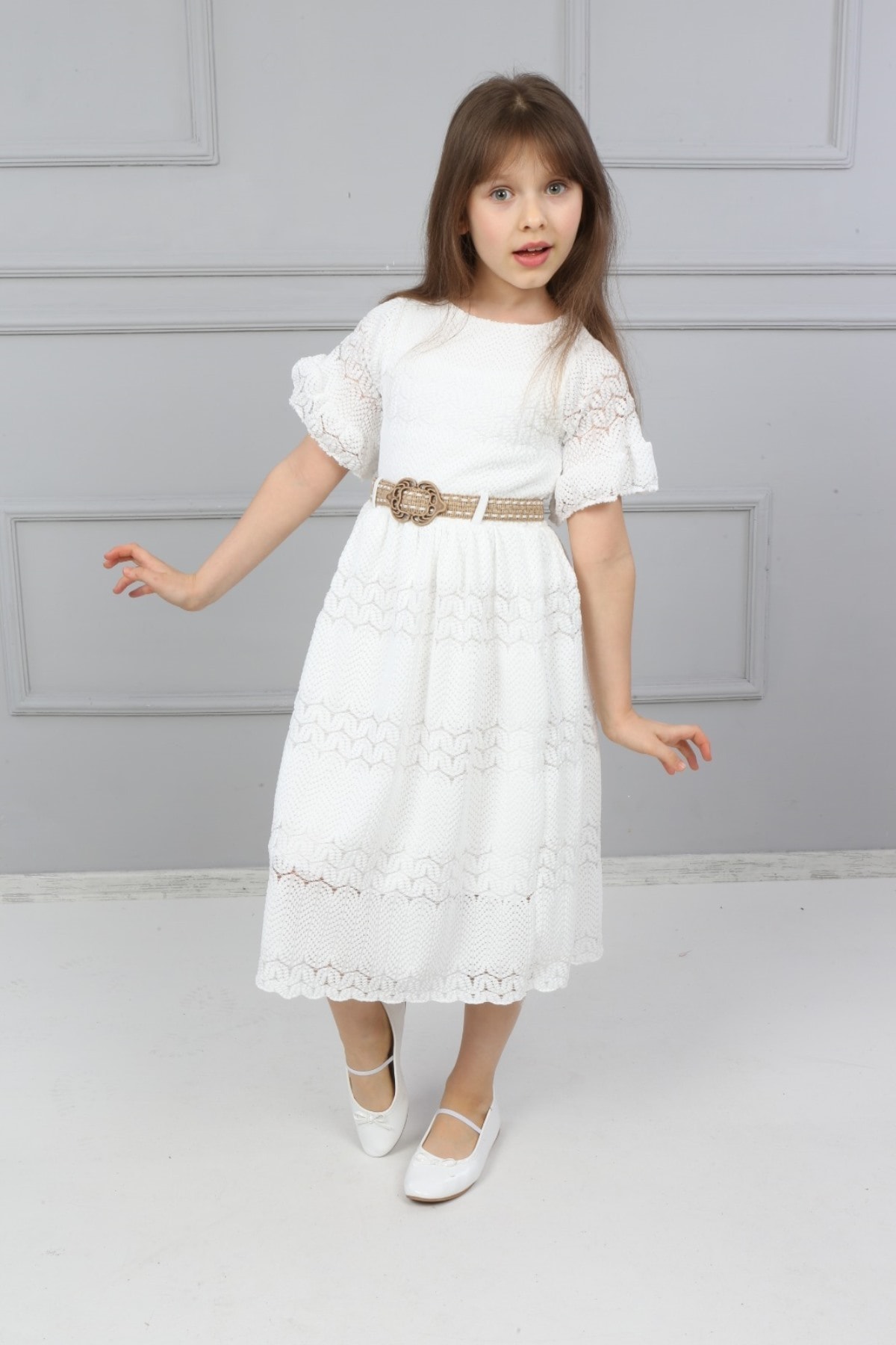 Belted Lace Dress