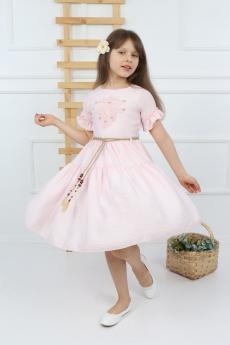 Önü Dantelli Taşlı Elbise