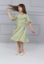 Geknöpftes Kleid mit Rüschenärmeln
