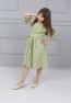 Geknöpftes Kleid mit Rüschenärmeln