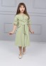 Geknöpftes Kleid mit Rüschenärmeln