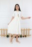 Cremefarbenes langes Halskettenkleid für Mädchen
