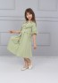 Geknöpftes Kleid mit Rüschenärmeln