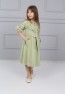 Geknöpftes Kleid mit Rüschenärmeln