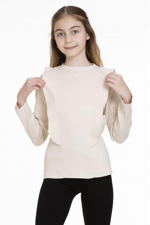 بادي بأكمام طويلة مكشكشة