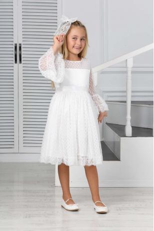 KLEID MIT SPITZENSCHNALLE und GÜRTEL PIRENSEN