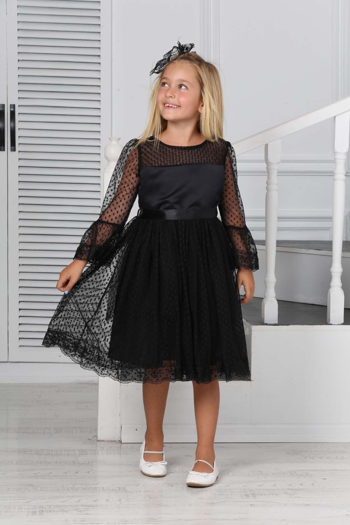 LACE BUCKLE BELTED PRINCESS CLIPPED DRESS