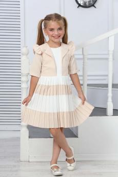 KUM KREP PİLİSELİ ASTARLI ELBİSE