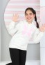 İKİ İPLİK ŞARDANSUZ TAVŞAN BASKILI KAPŞONLU CEPLİ SWEATSHİRT