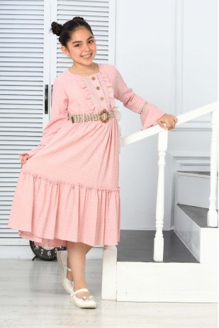 KELLNERKLEID MIT SILBERTEM STOFF, GÜRTEL, KNÖPFEN, ÄRMELN UND SPITZENDETAILS