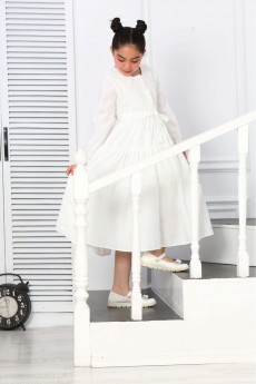 İNCİ DÜĞMELİ BURODE APLİKELİ KUŞAKLI GARSON BOY ELBİSE